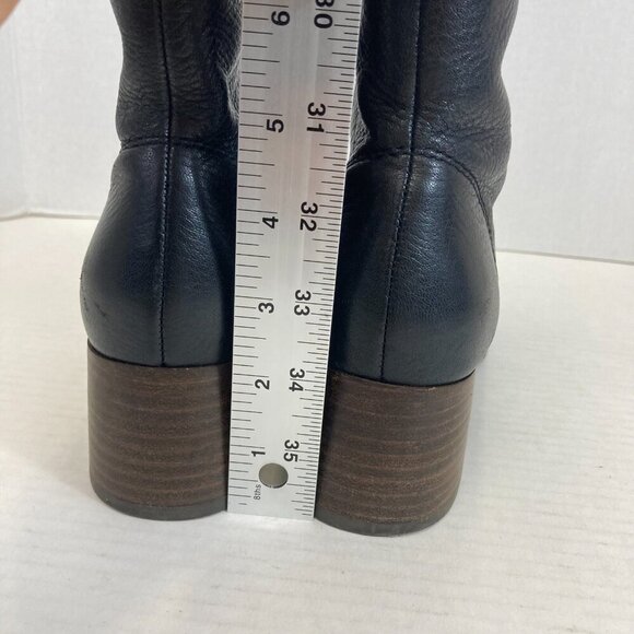 Lucky Brand Laidem Ankle Boots Womens 7 M Black 2.5" Block Heels Booties - Picture 6 of 15
